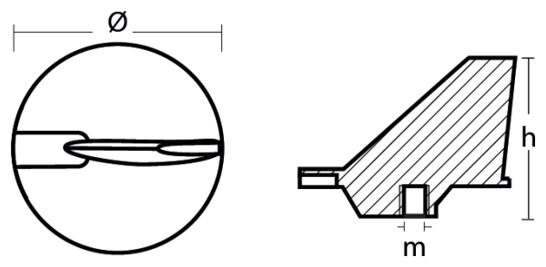 Tecnoseal Ánodo Timón Mariner-Yamaha 6K1-45371-00