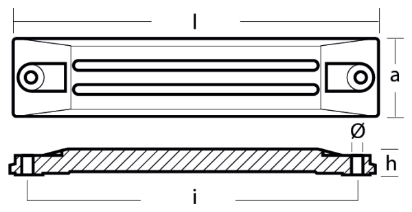 Tecnoseal Ánodo Transom Honda 75-225Hp