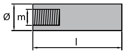 Tecnoseal Ánodo Volvo Penta - Ø15 - L 30 - M8