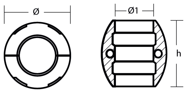 Tecnoseal Ánodo Volvo Penta Para Barra Dph/Dpr