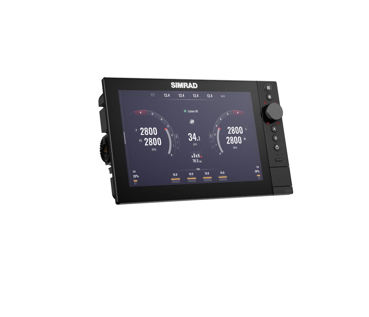 Plotter Simrad NSS 4-10 con mapa base mundial