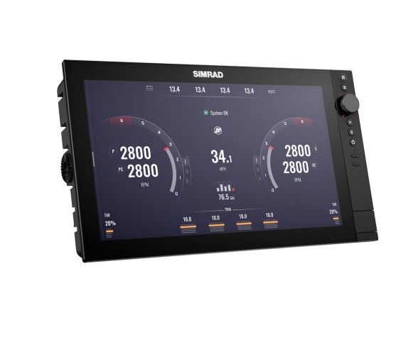 Plotter Simrad NSS 4-16 con mapa base mundial