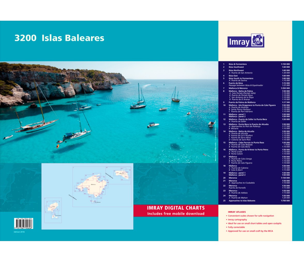 Imray Pack Cartas Náuticas 3200 Islas Baleares