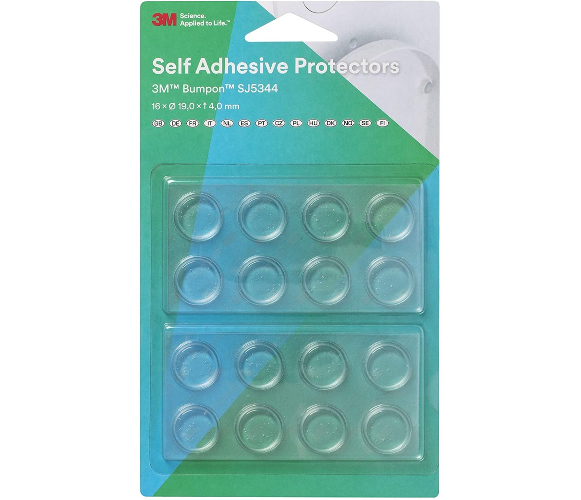 3M Bumpon Topes Protectores Adhesivos SJ5344BL, 19mm