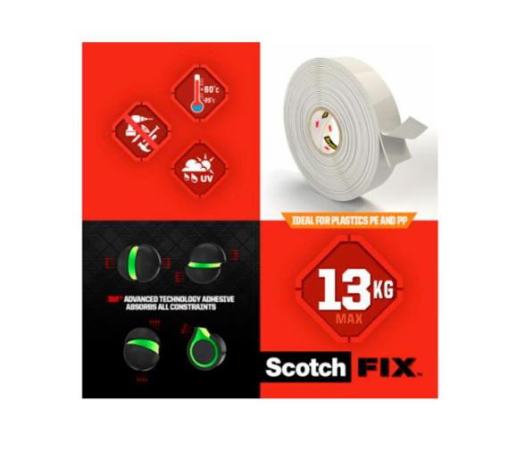 3M Scotch-Fix Cinta de montaje para interiores Extreme