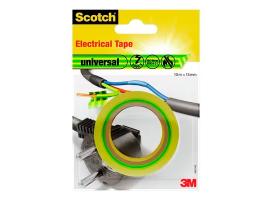 3M Cinta Aislante Scotch Amarilla/Verde de 10 m x 15 mm