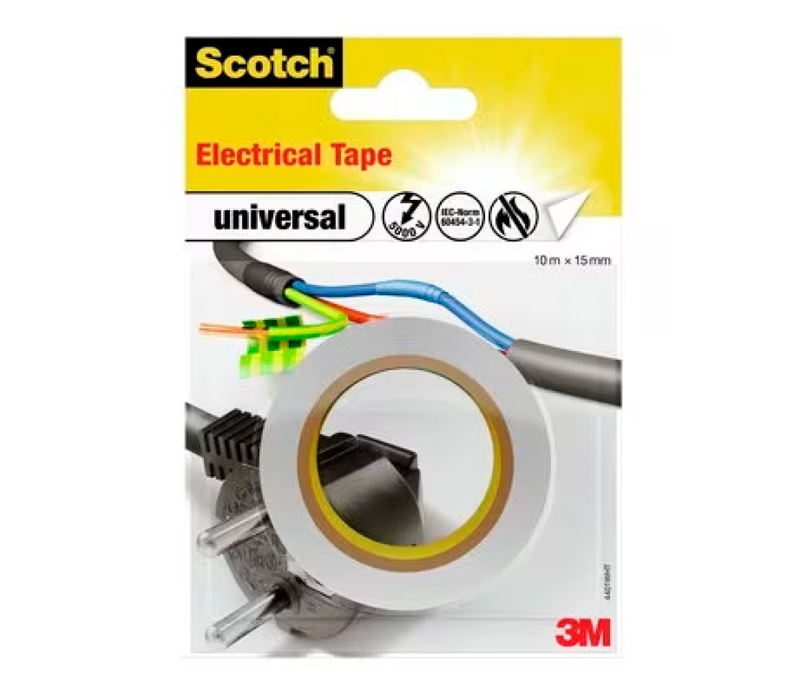 3M Cinta Aislante Scotch Blanca de 10 m x 15 mm