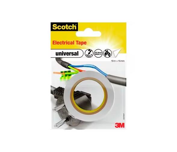 3M Cinta Aislante Scotch Blanca de 10 m x 15 mm