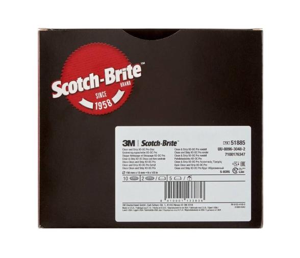 3M Scotch-Brite Clean and Strip XT Pro, Disco XO-DC, 150 mm x 13 mm