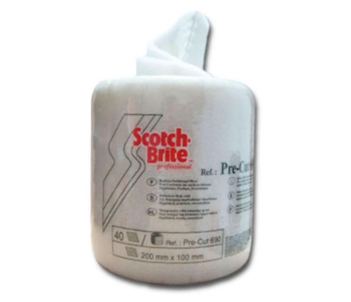 Scotch Brite Rollo Blanco Precortado para Superficies Delicadas - 690