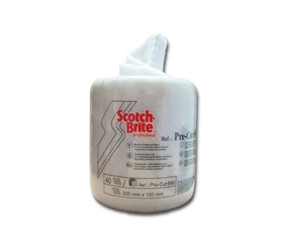 Scotch Brite Rollo Blanco Precortado para Superficies Delicadas - 690