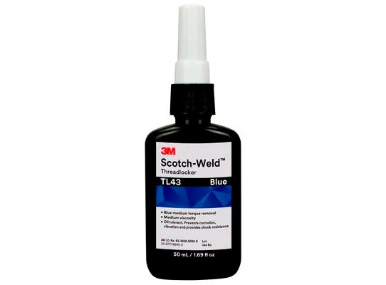 3M Scotch-Weld Fijador de Roscas TL43, Azul, 50 ml 3M Scotch-Weld Fijador de Roscas TL43, Azul, 50 ml