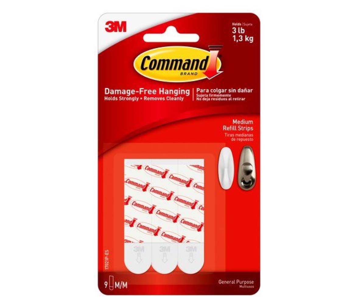 3M Command 10 Tiras Adhesivas Medianas