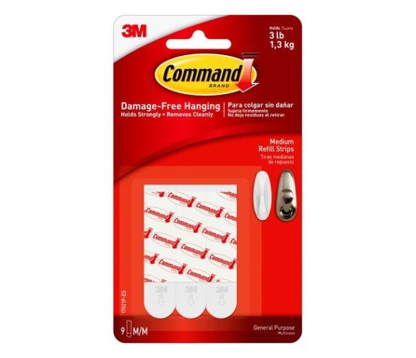 3M Command 10 Tiras Adhesivas Medianas