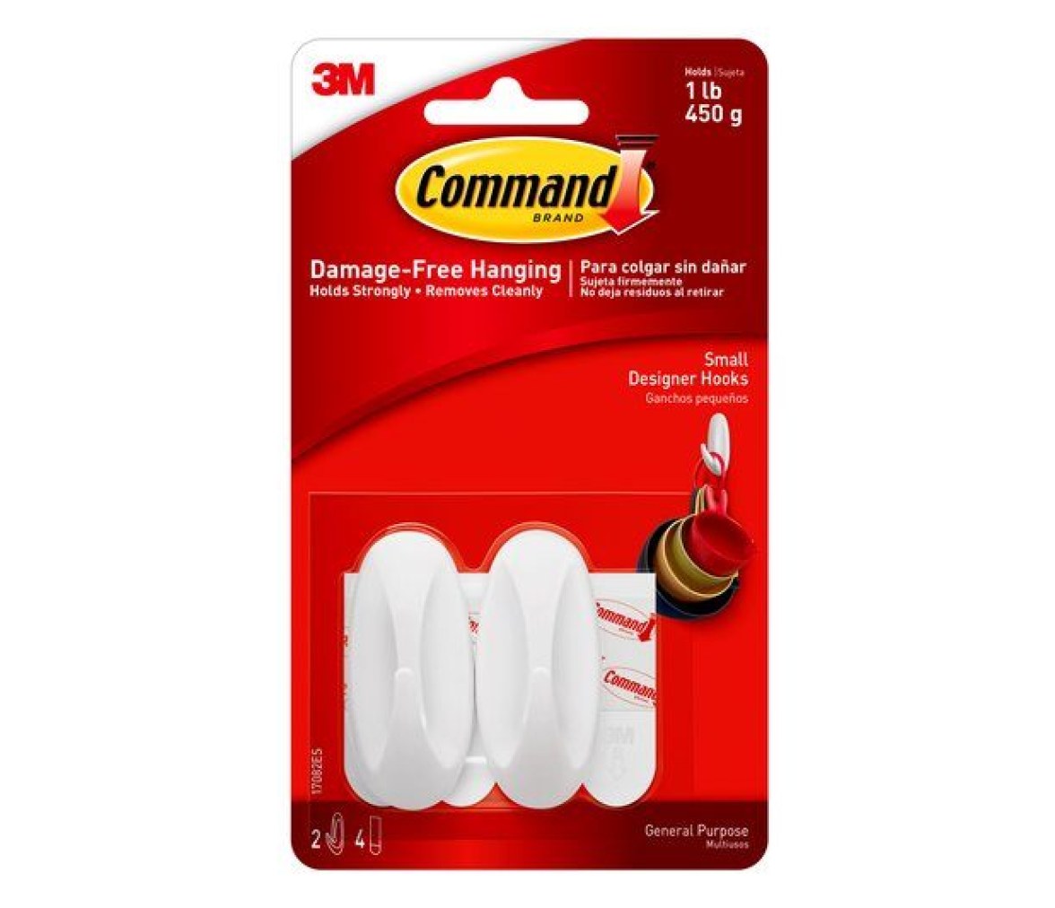3M Command Dos Ganchos de Diseño Pequeños