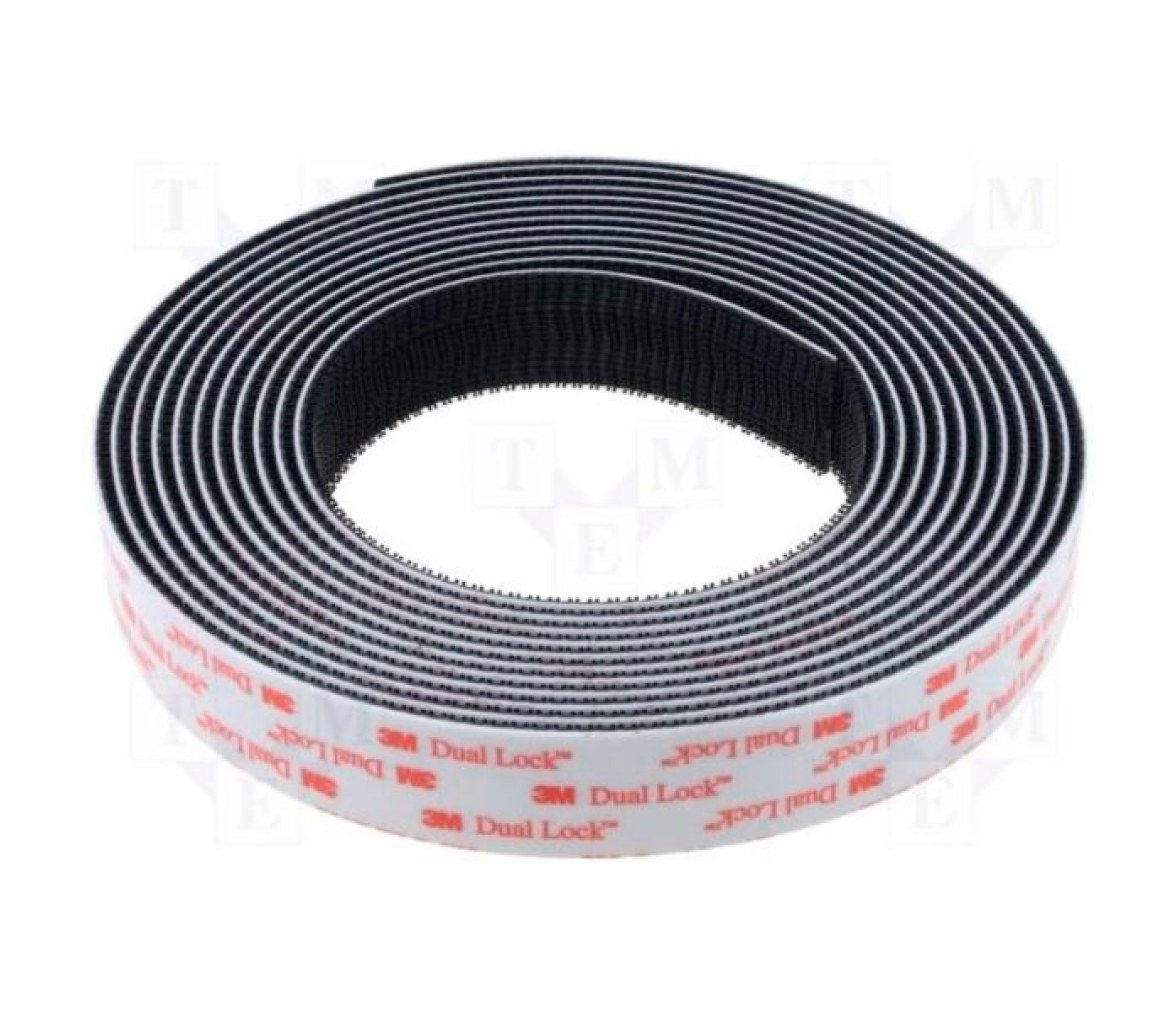 3M Dual Lock Cierre Reutilizable Negro - SJ3550