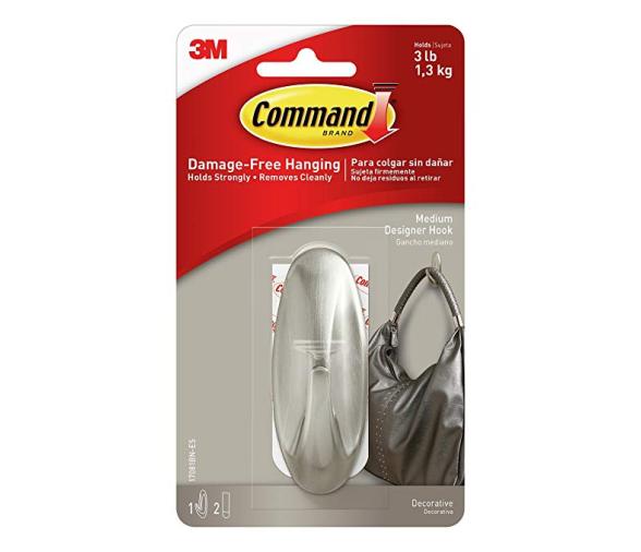 3M Command Gancho Metalizado Mediano