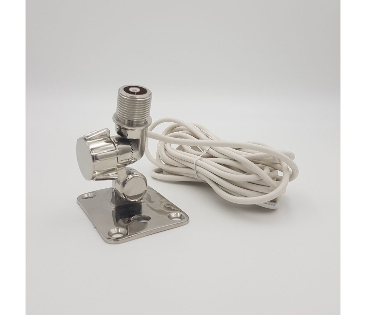 Soporte de antena VHF Navico 1815, acero inoxidable, QuickFit con cable de 5 m