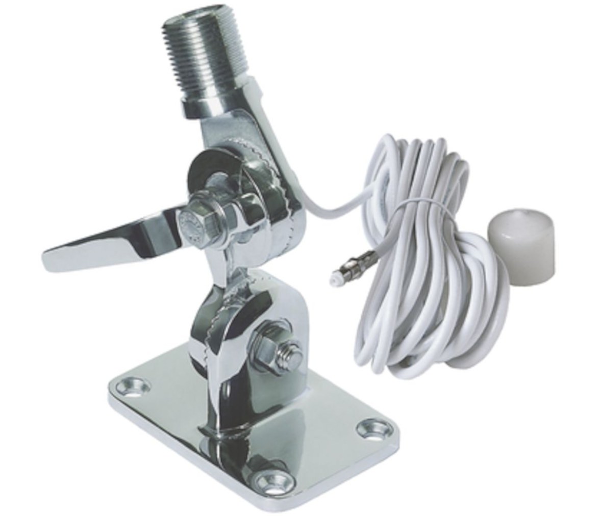 Soporte de antena VHF Navico 1815, acero inoxidable, QuickFit con cable de 5 m