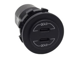 Dual Type-C USB Charger – 12-24VDC, 60W