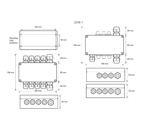 Actisense Caja de 6 Conexiones QNB-1