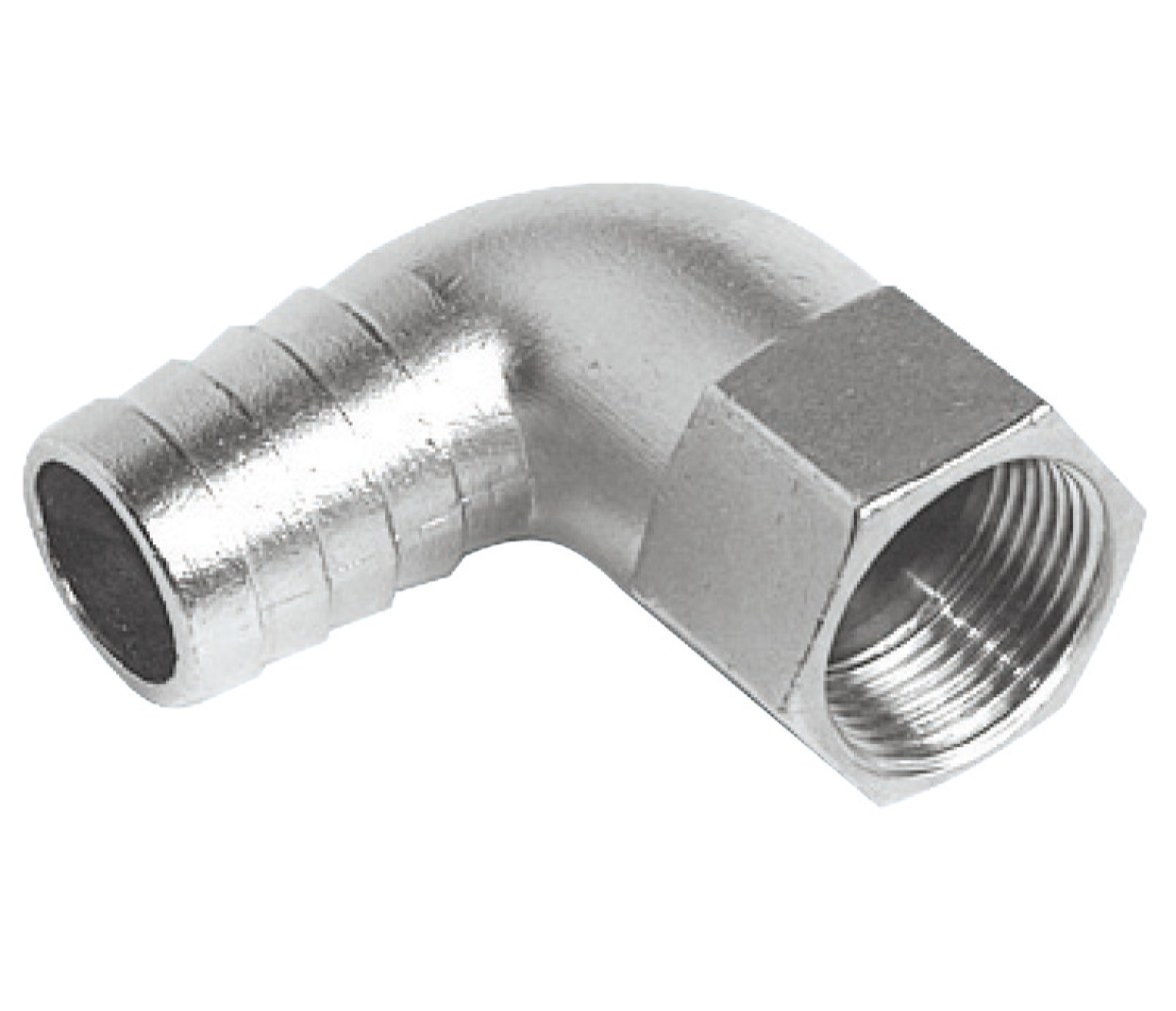 Adaptador de manguera hembra a 90°