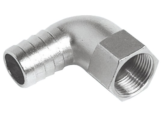 Adaptador de manguera hembra a 90°