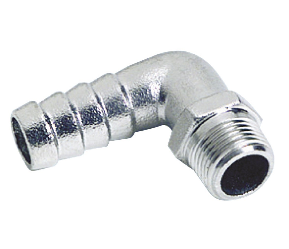 Adaptador de manguera macho de 90°