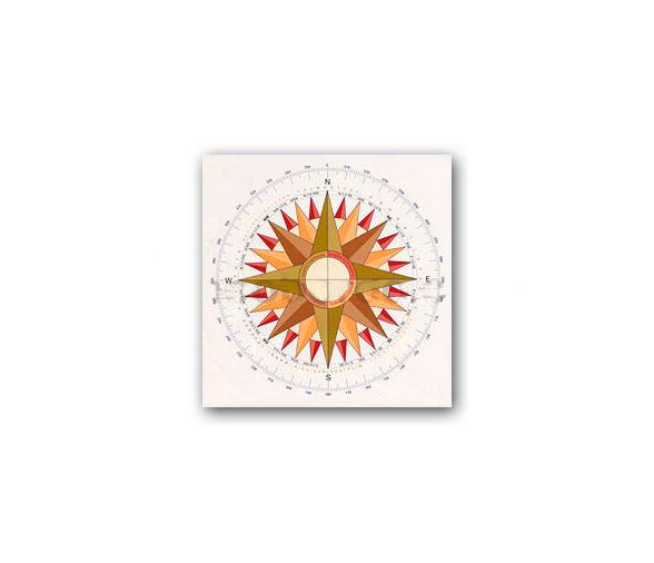 Adhesivo Rosa Vientos Pequeña