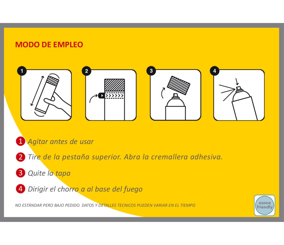 Aerosol Apagafuegos para Extincion de Incendios