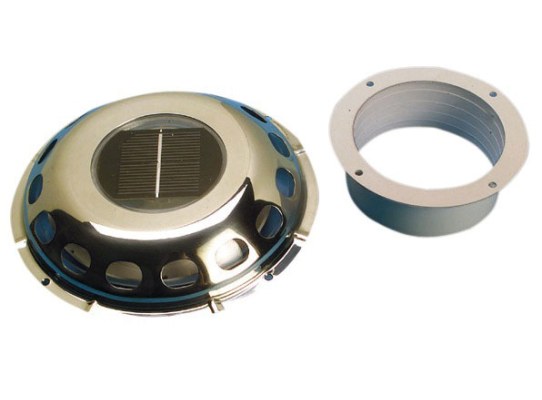 Aireador Acero Inoxidable con Panel Solar