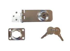 Aldabilla con Cerradura Inox 105x30 mm