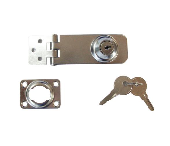 Aldabilla con Cerradura Inox 80x30 mm