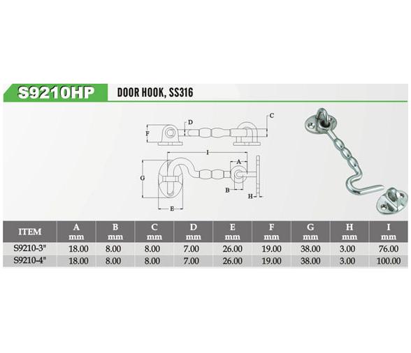 Aldabilla Diseño Inox 316