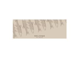 Alfombra Antimicrobial Welcome 140×50 cm – Fish Beige - Marine Business