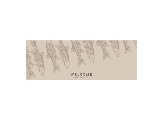 Alfombra Antimicrobial Welcome 140×50 cm – Fish Beige - Marine Business