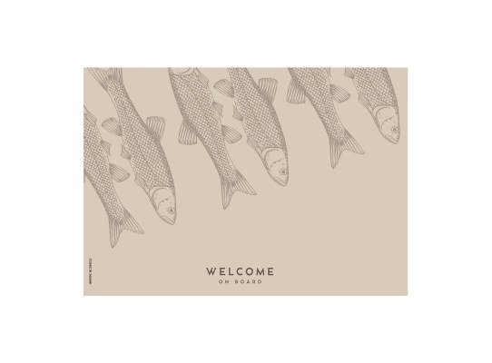Antimicrobial Welcome Mat 70×50 cm – Fish Beige - Marine Business