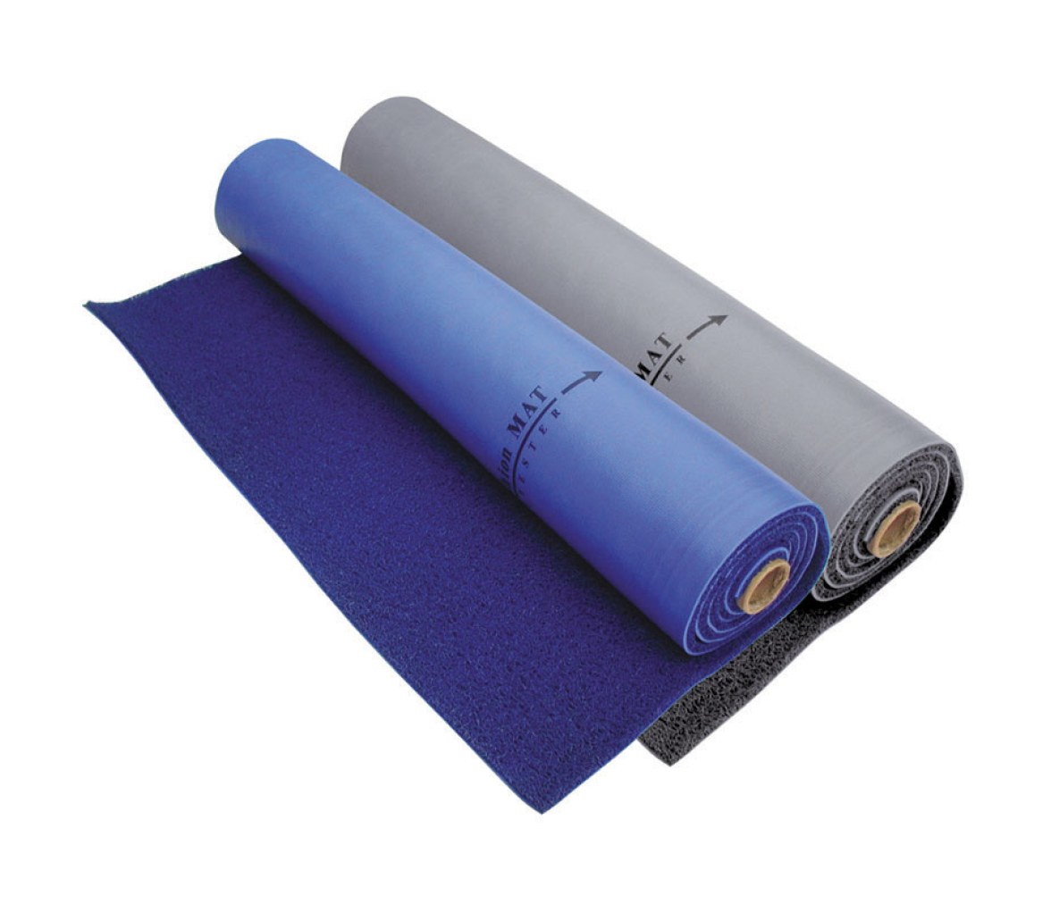 Alfombra con forro PVC, ancho:120-gris