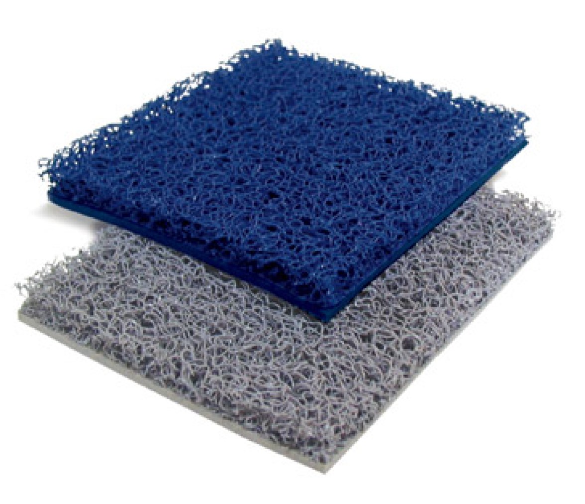 Alfombra con forro PVC, ancho:120-gris