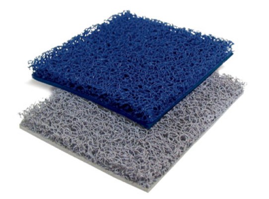 Alfombra con forro PVC, ancho:120-gris