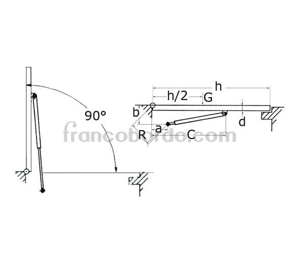 Amortiguador de Gas Acero Cromado