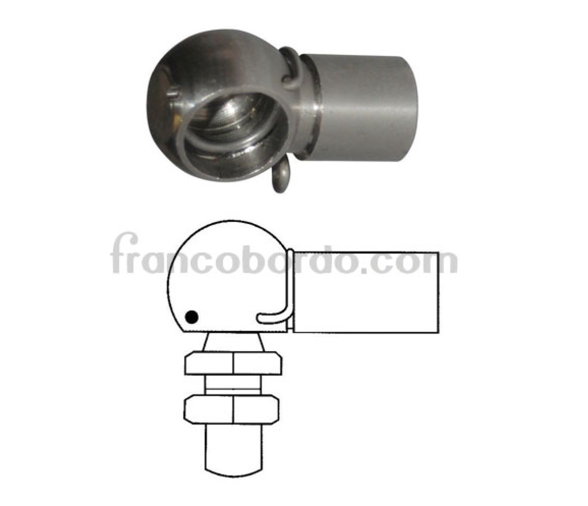 Amortiguador de Gas Acero Inox con Cabezas para Bola