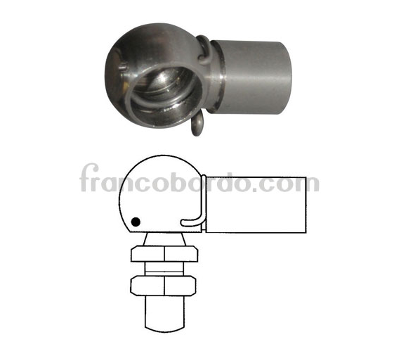 Amortiguador de Gas Acero Inox con Cabezas para Bola