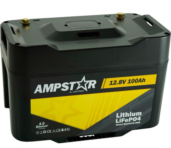 AMPSTAR Batería Litio LiFePO4 12.8V 100Ah Bluetooth