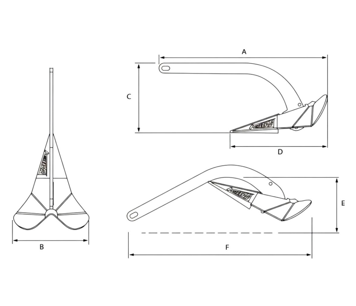 Plastimo Kobra 1 Articulated Galvanized Anchor