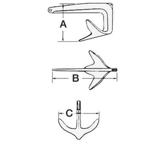 Ancla Trefoil acero galvanizado