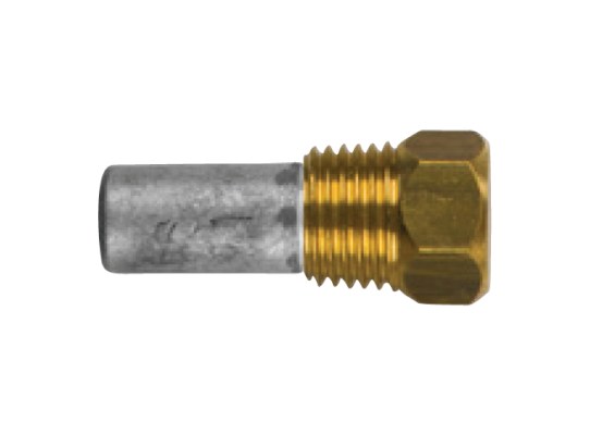Tecnoseal Ánodo Barra Motor Ø10 - L 15 - C/Tapón Latón 1/4" Gas Cónico Tecnoseal Ánodo Barra Motor Ø10 - L 15 - C/Tapón Latón 1/4" Gas Cónico