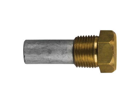 Tecnoseal Ánodo Barra Motor Ø10 - L 26 - C/Tapón Latón 1/4" Gas Cónico Tecnoseal Ánodo Barra Motor Ø10 - L 26 - C/Tapón Latón 1/4" Gas Cónico
