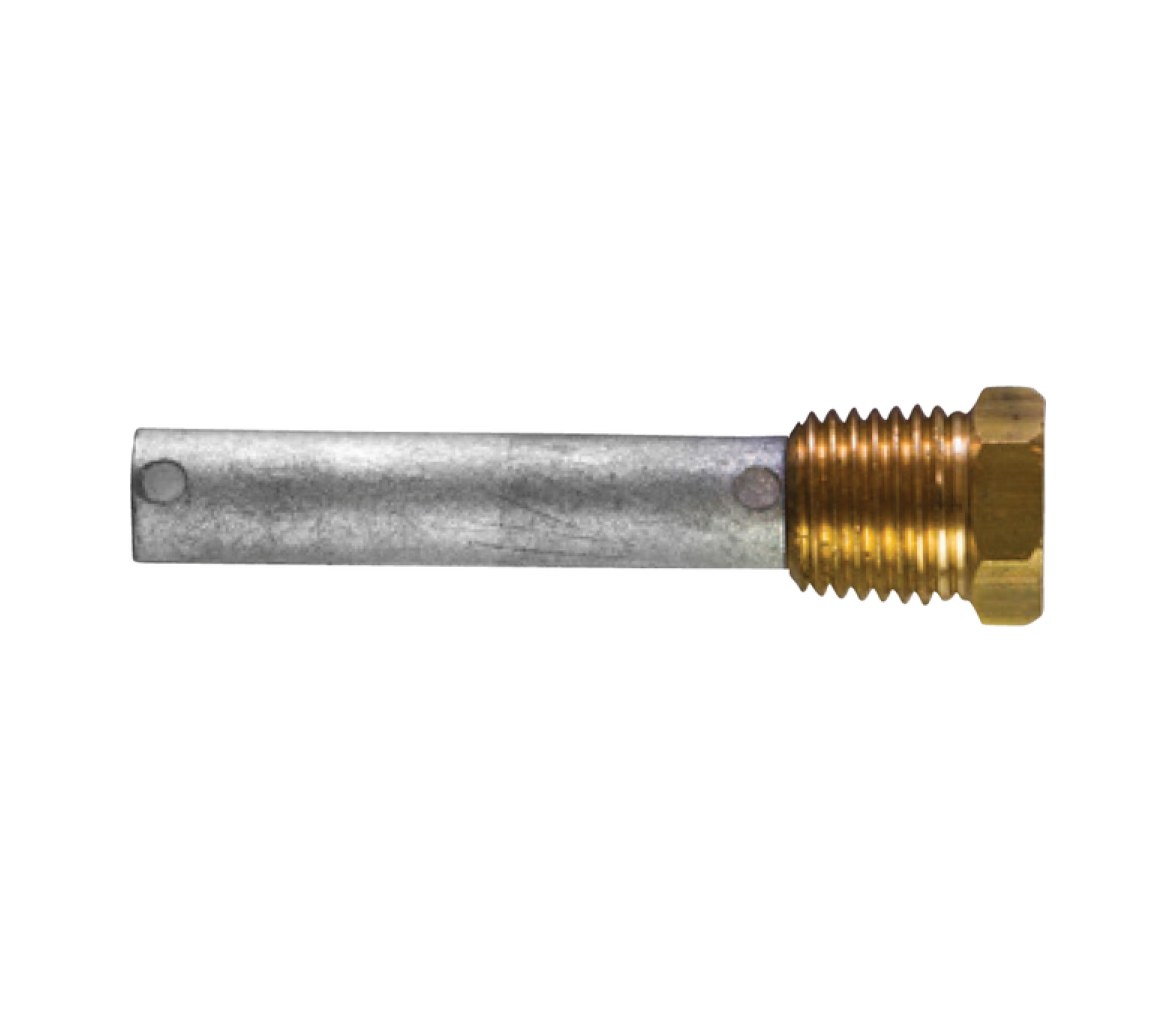 Tecnoseal Ánodo Barra Motor Ø10 - L 40 - C/Tapón Latón 1/4" Gas Cónico