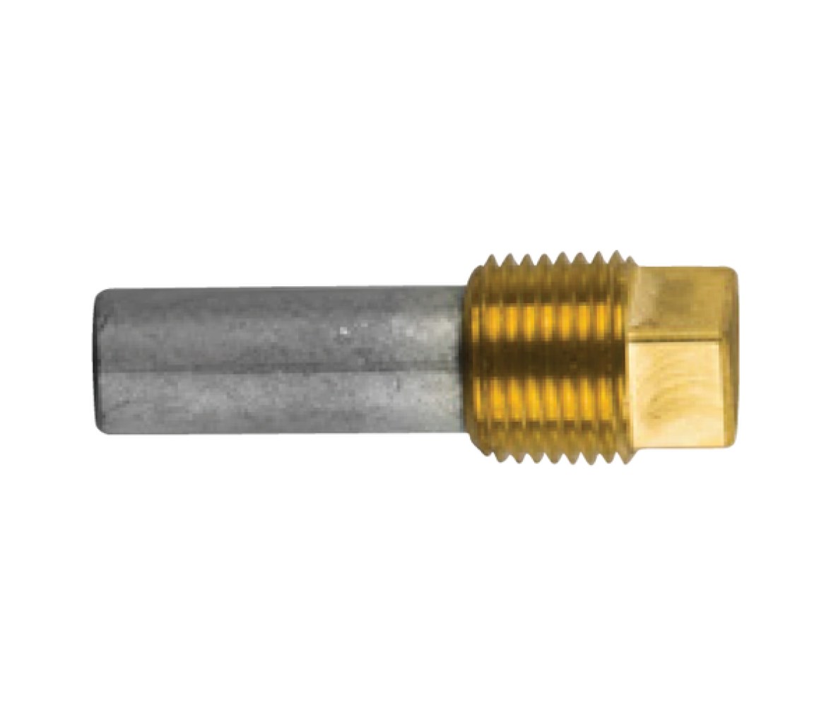 Tecnoseal Ánodo Motor Cummins - Ø12,5 - L 30 - Con tapón latón 3/8" Npt